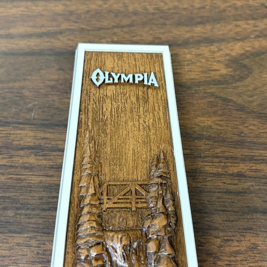 Vintage Olympia Beer Waterfall Tap Handle Oly On Tap 11 1/8″ New NOS Horseshoe