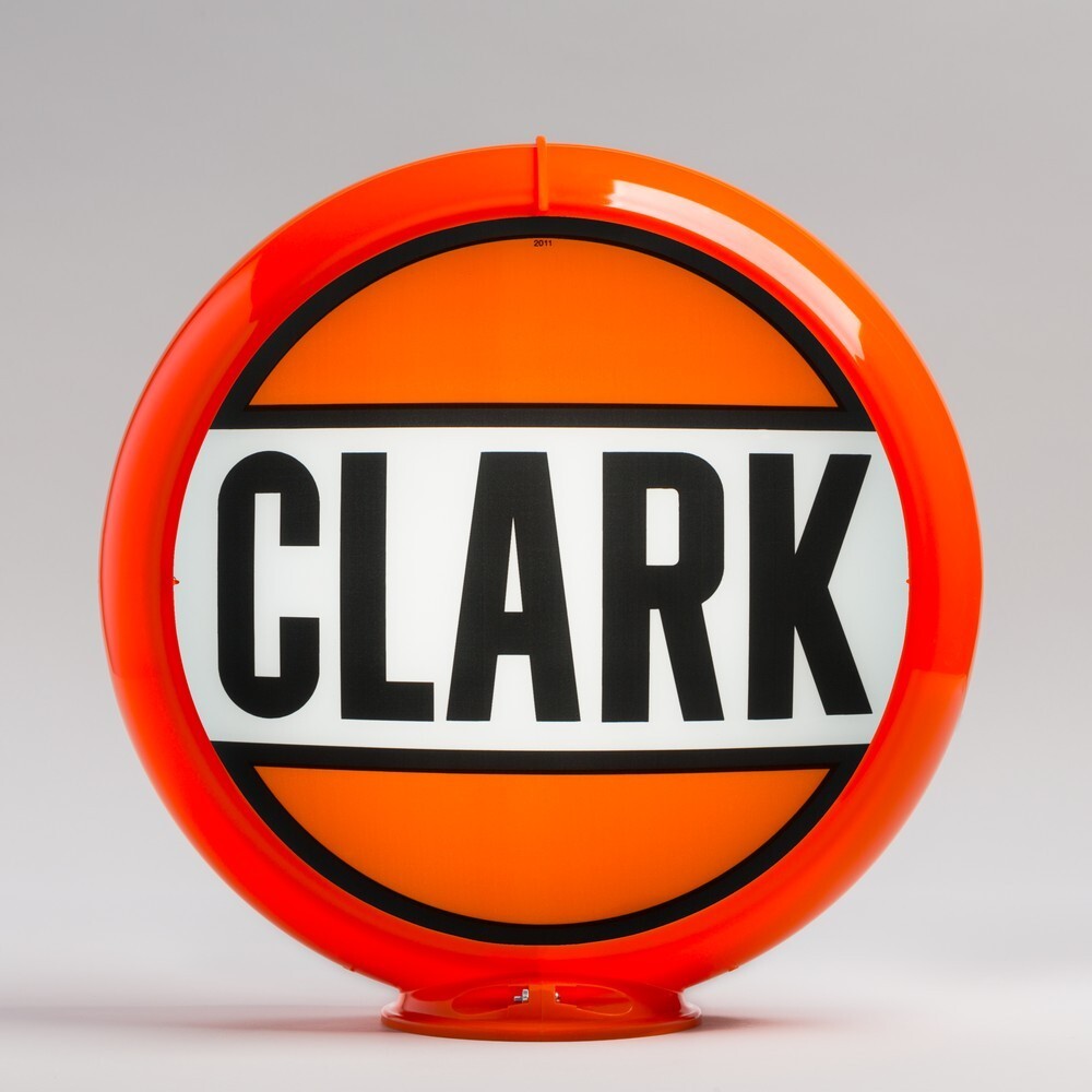Clark Gas Pump Globe 13.5″ in Orange Plastic Body (G117)