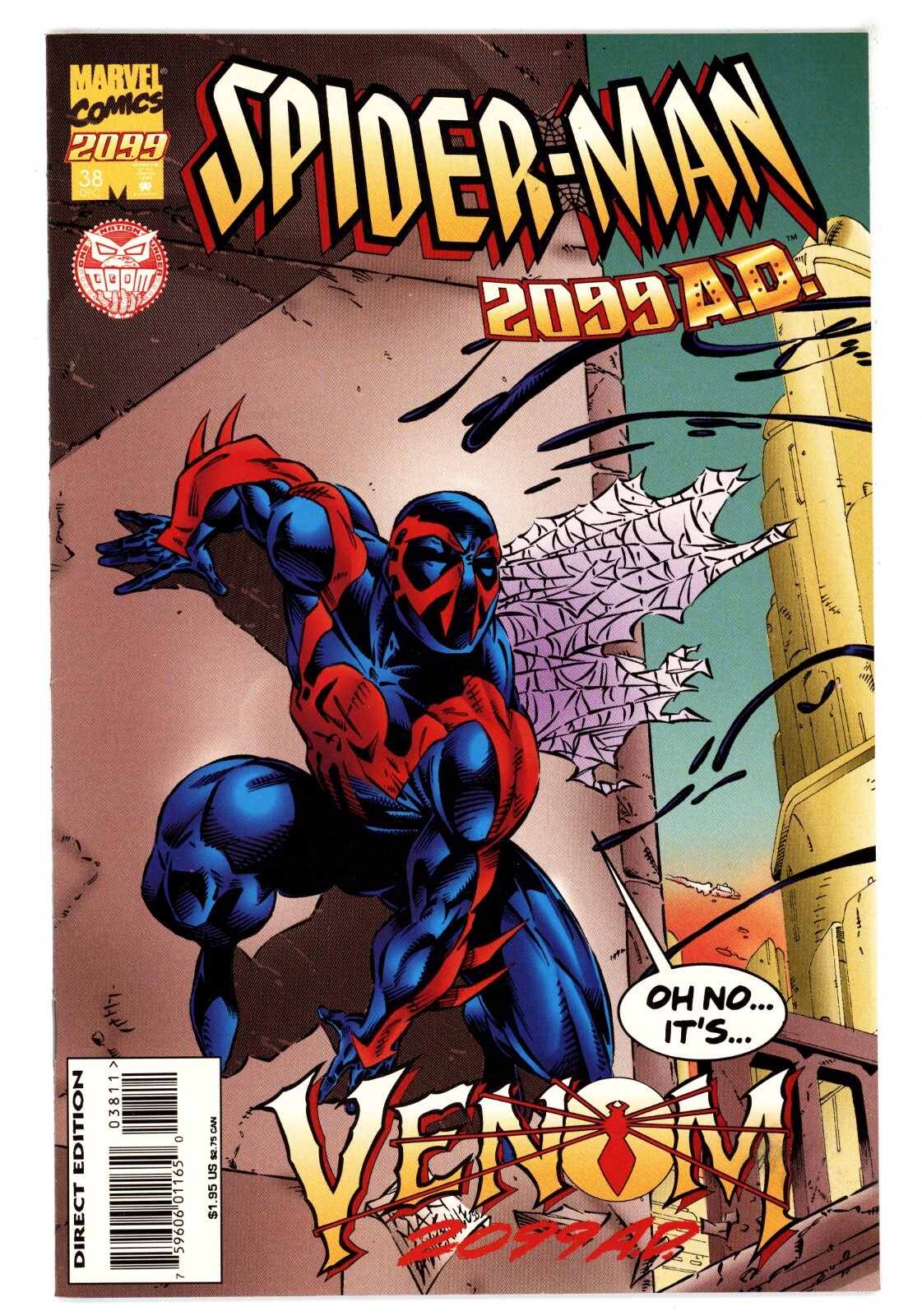 Spider-Man 2099 #38 NM- 9.2 1995 1st Cameo App Goblin 2099 Andrew Wildman Cover