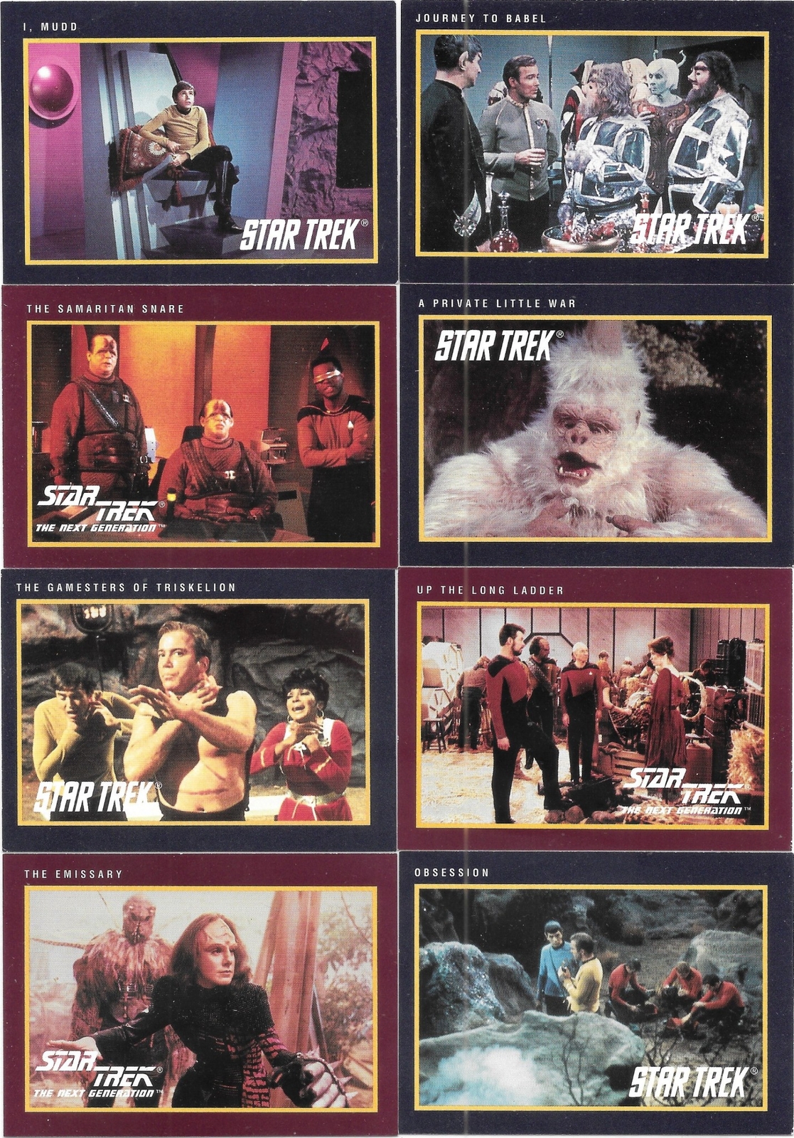 Star Trek 25th TOS & TNG Trading Cards Series 2 Singles Impel 1991 YOU PICK CARD