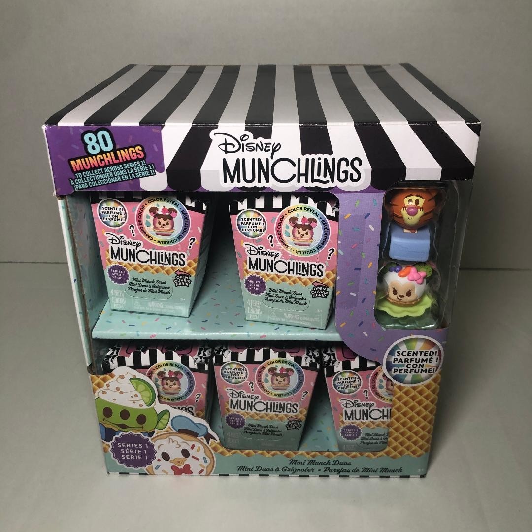 Disney Munchlings Mini Munch Duos Series 1 Mystery Box 7 Packs Counter Display