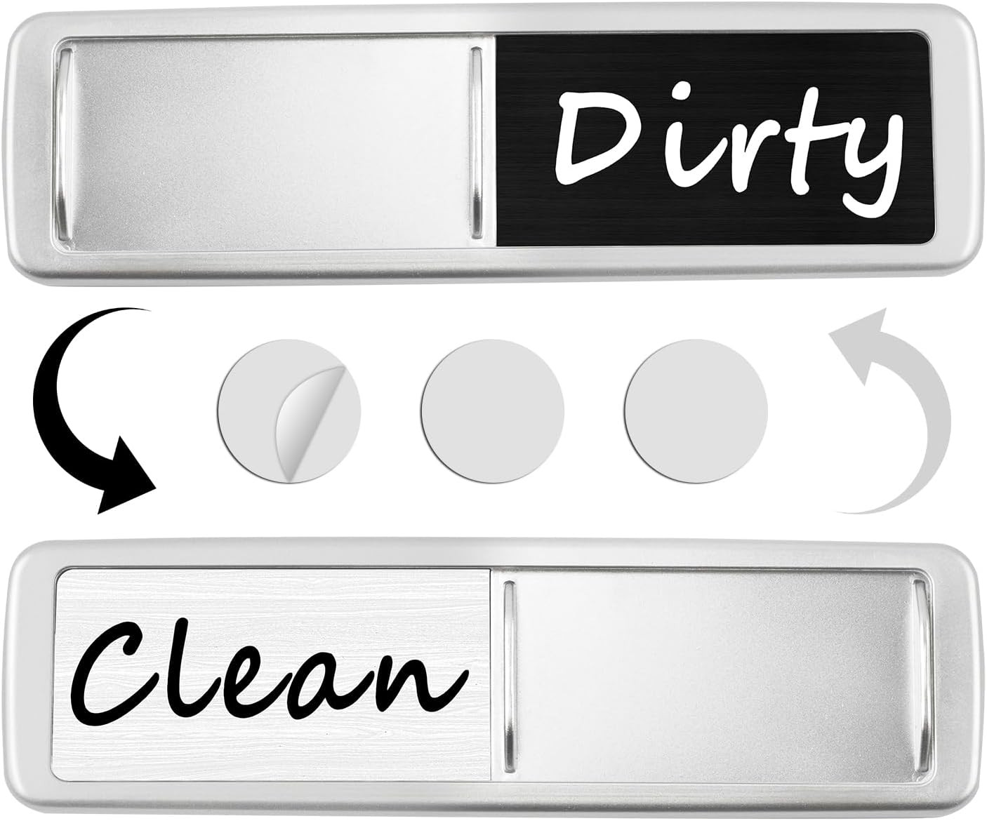 Dishwasher Magnet Clean Dirty Sign, Slide Strong Clean and Dirty Magnet Indicato
