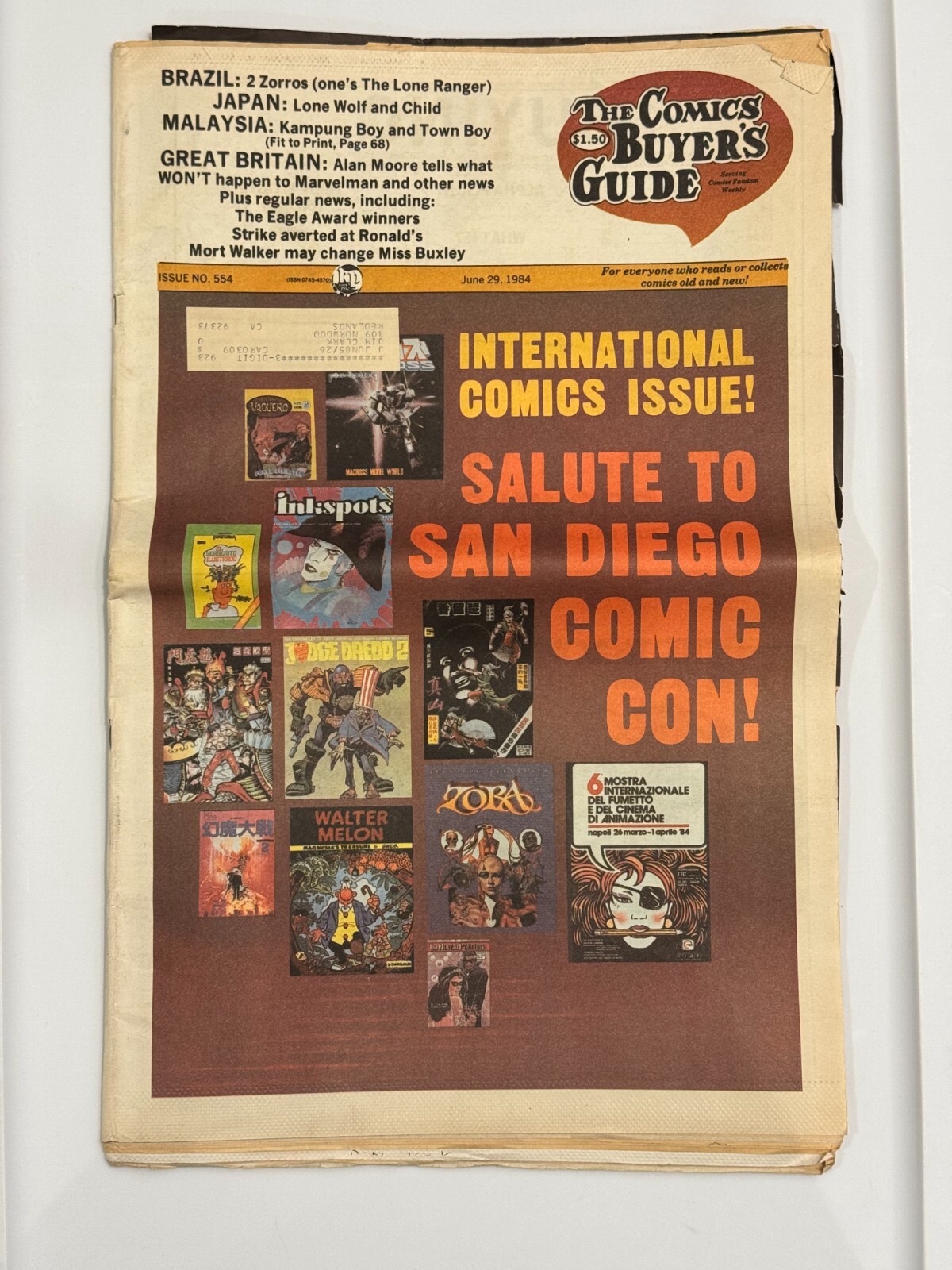 COMICS BUYERS GUIDE #554 June 2 1984 Newspaper Magazine CBG (SDCC Alan Moore)
