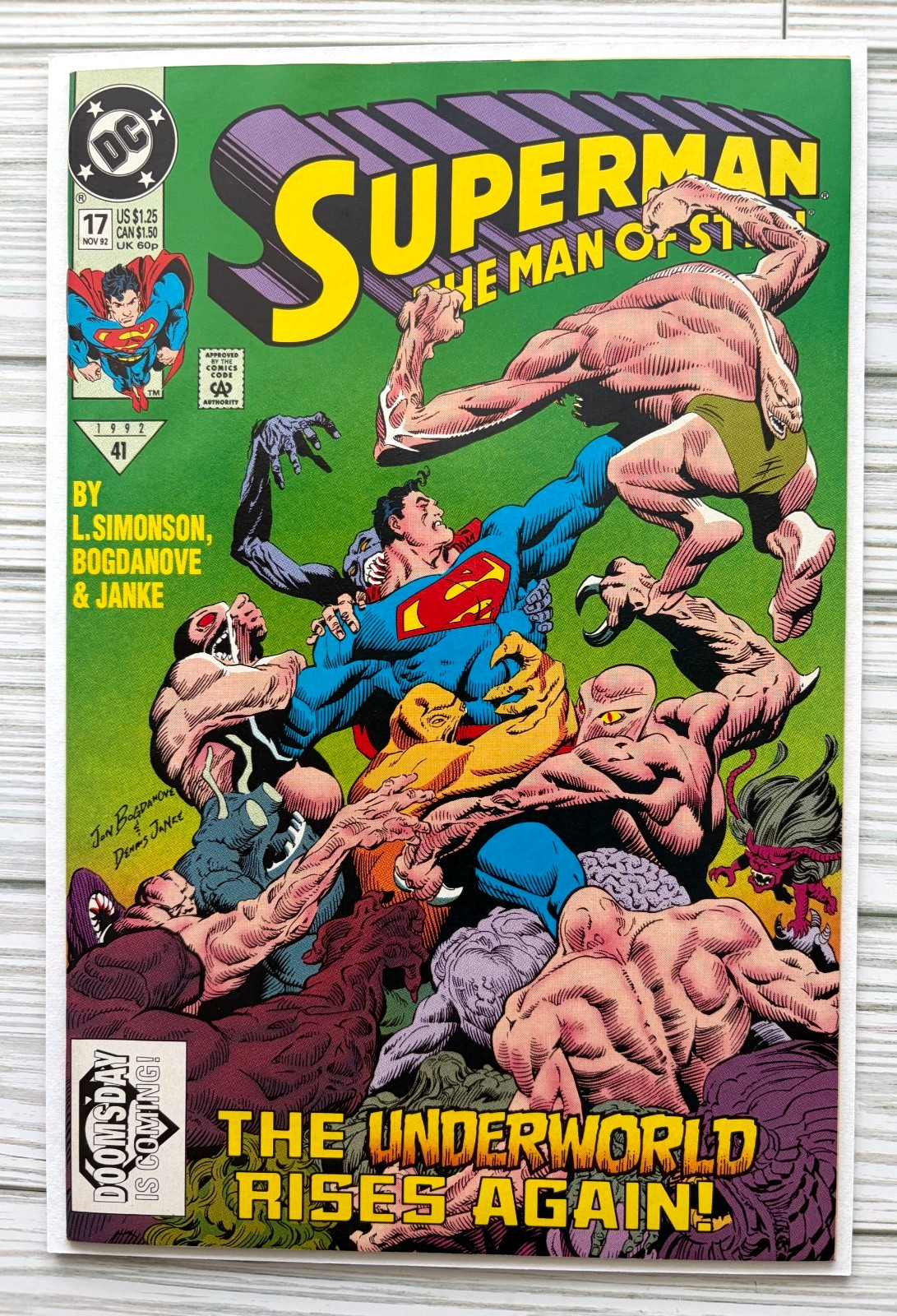 Superman: Man of Steel #17 DC Comics 1992 NM 9.4 💥1st Appearance of Doomsday💥