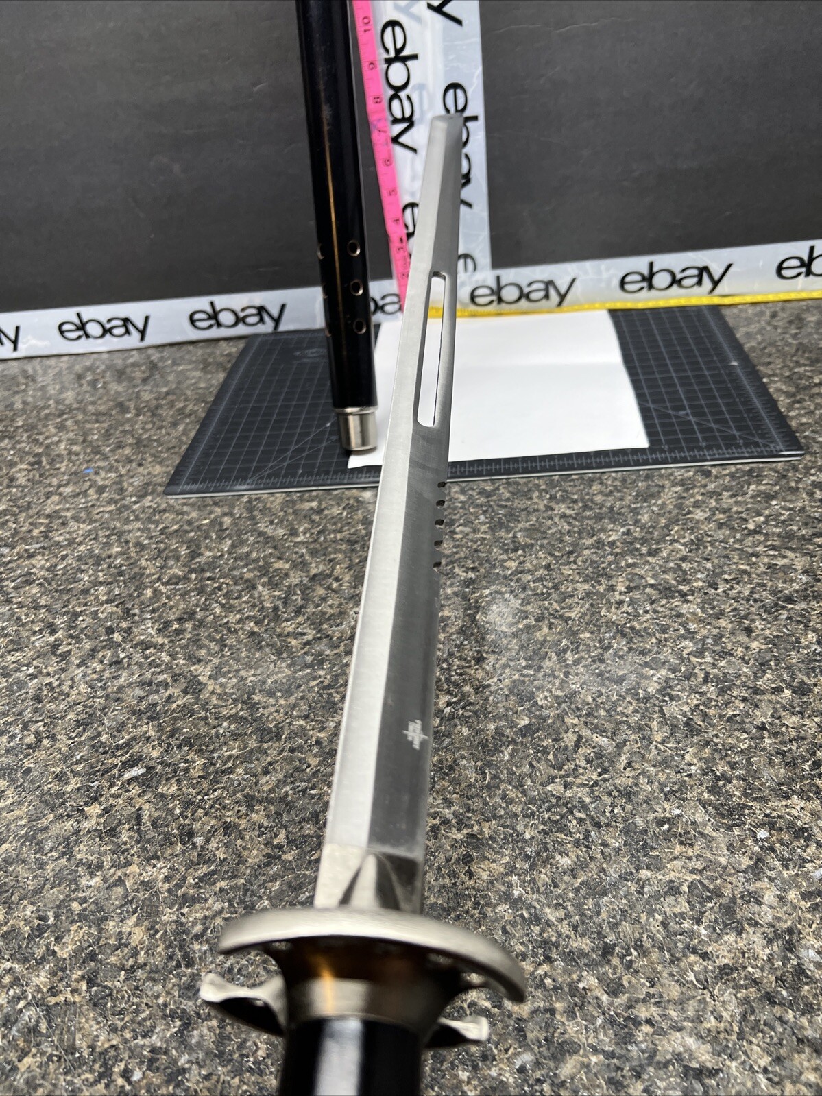 Unique Stainless 40” Straight Sword With Metal Sheath & 6” Dagger Fantasy Master
