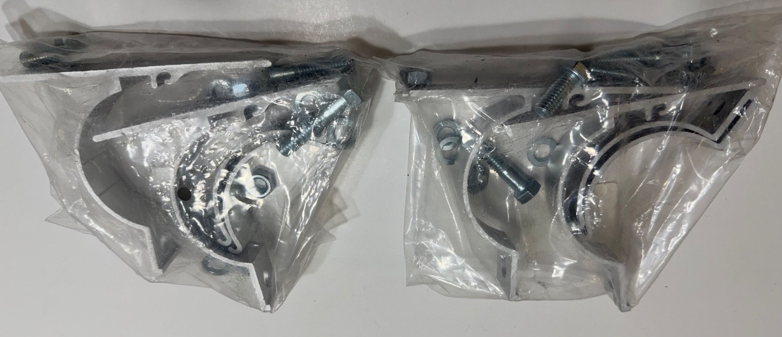 Pipe-Post Brackets to Mount Sign-2PK- 2 Brackets per PACK-Aluminum