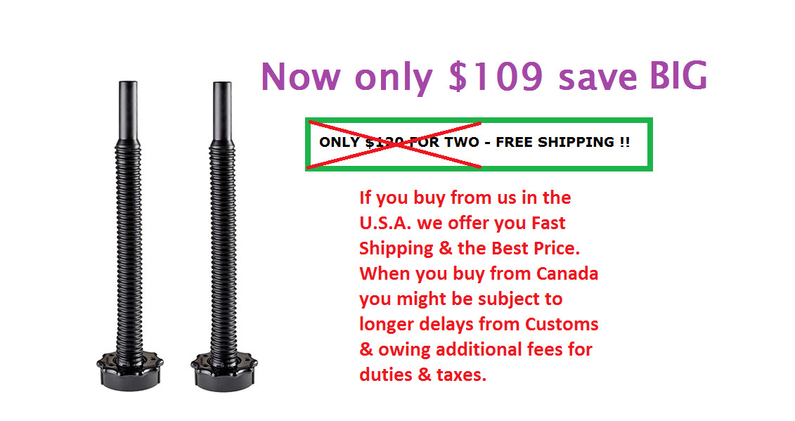 2 SCEPTER MFC SPOUTS 28mm Military Diesel Nozzle Discontinued Army FREE SHIPPING