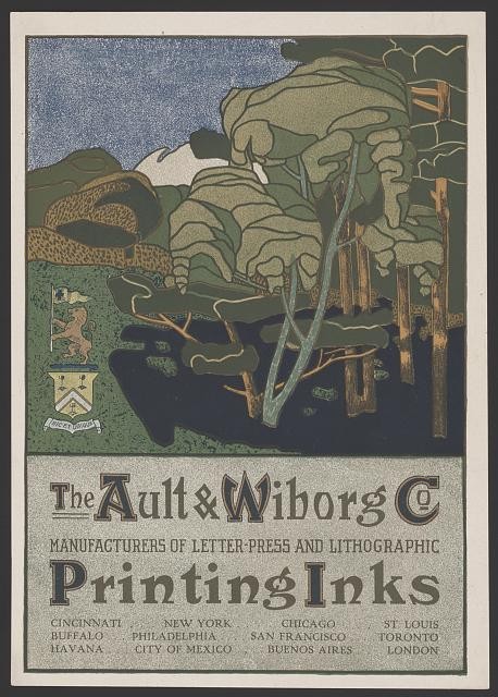 Photo:Ault & Wilborg Company Printing Inks 1890s Tree Design