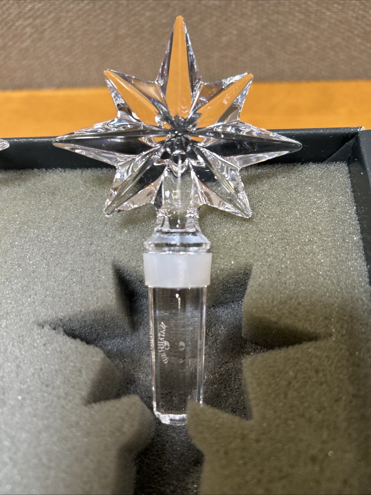 Waterford Crystal Congratulations Wine Bottle Stopper Set of 2 In Open Box