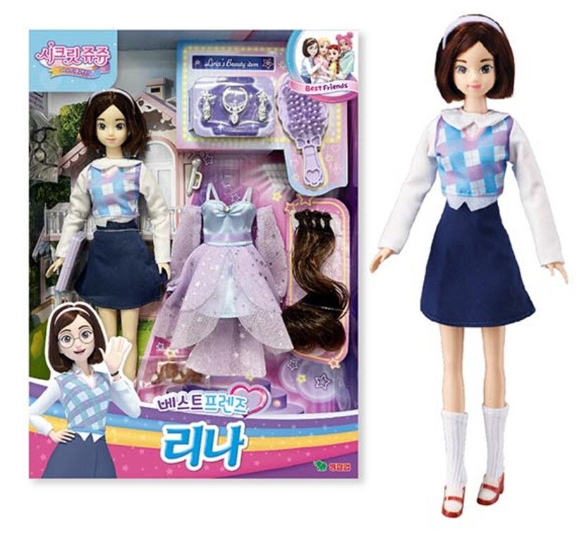 Secret Jouju Best Friends LINA Barbie Doll Figure 시크릿 쥬쥬 Korean Animation Juju