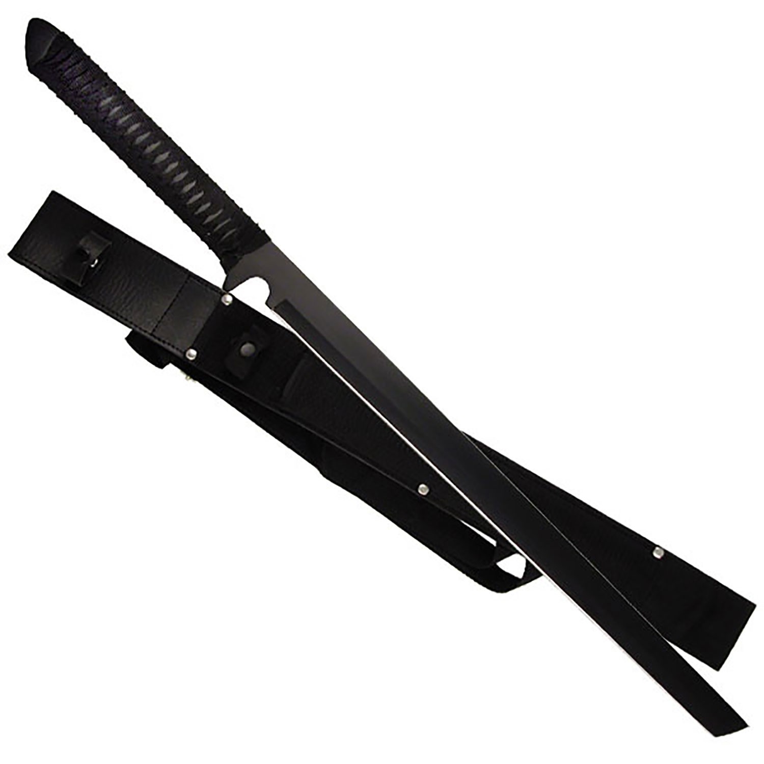 25.75″ BladesUSA Ninja Sword-Cord Wrapped Handle & Nylon Sheath w/Shoulder Strap