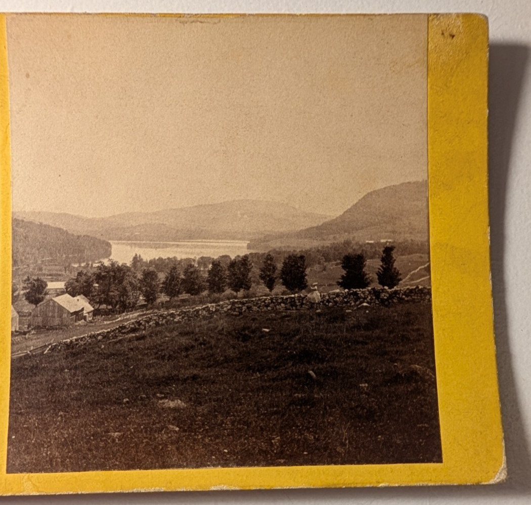 Harveys Pond in Barnet, New Hampshire – G H Aldrich Stereoview