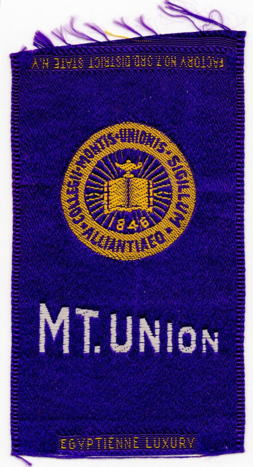C1910’s – Mt. Union College Egyptienne Luxury Tobaco Silk – XL1F