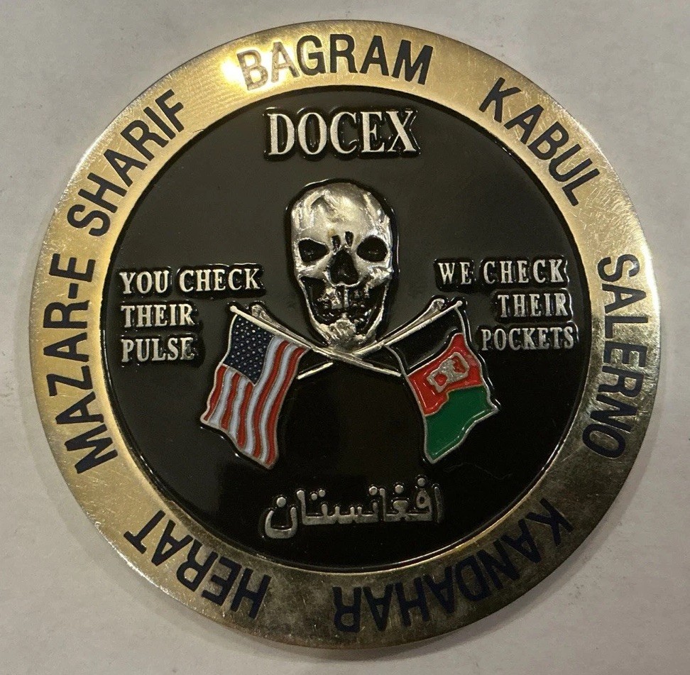DOCEX Afghanistan 2007–2010 Challenge Coin – Mazar-e-Sharif / Bagram / Kabul