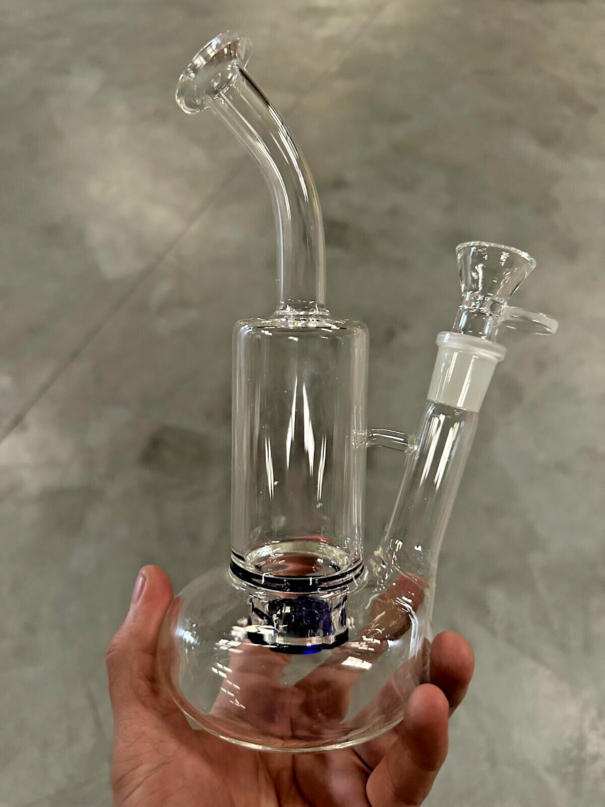 10″ Tornado Glass Bongs 18.8mm Smoking Glass Water Pipe Medium Round handle