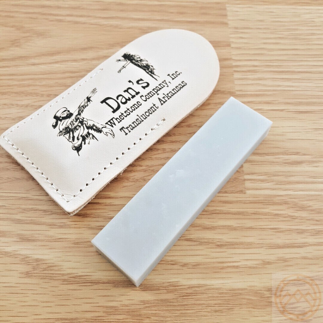 Sharpeners Translucent Stone 4″ x 1″ Leather Slip Pouch Factory Irregular AC88