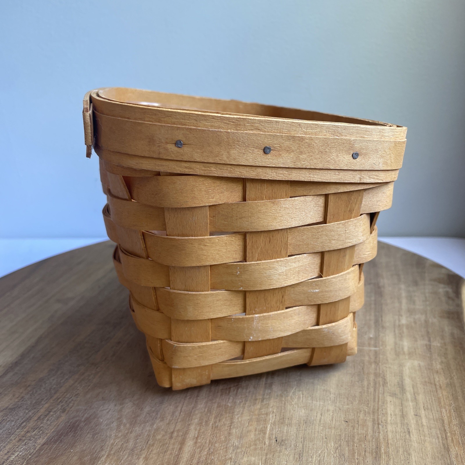 VTG Longaberger Rectangular Basket Planter Plastic Liner 2001 USA Made