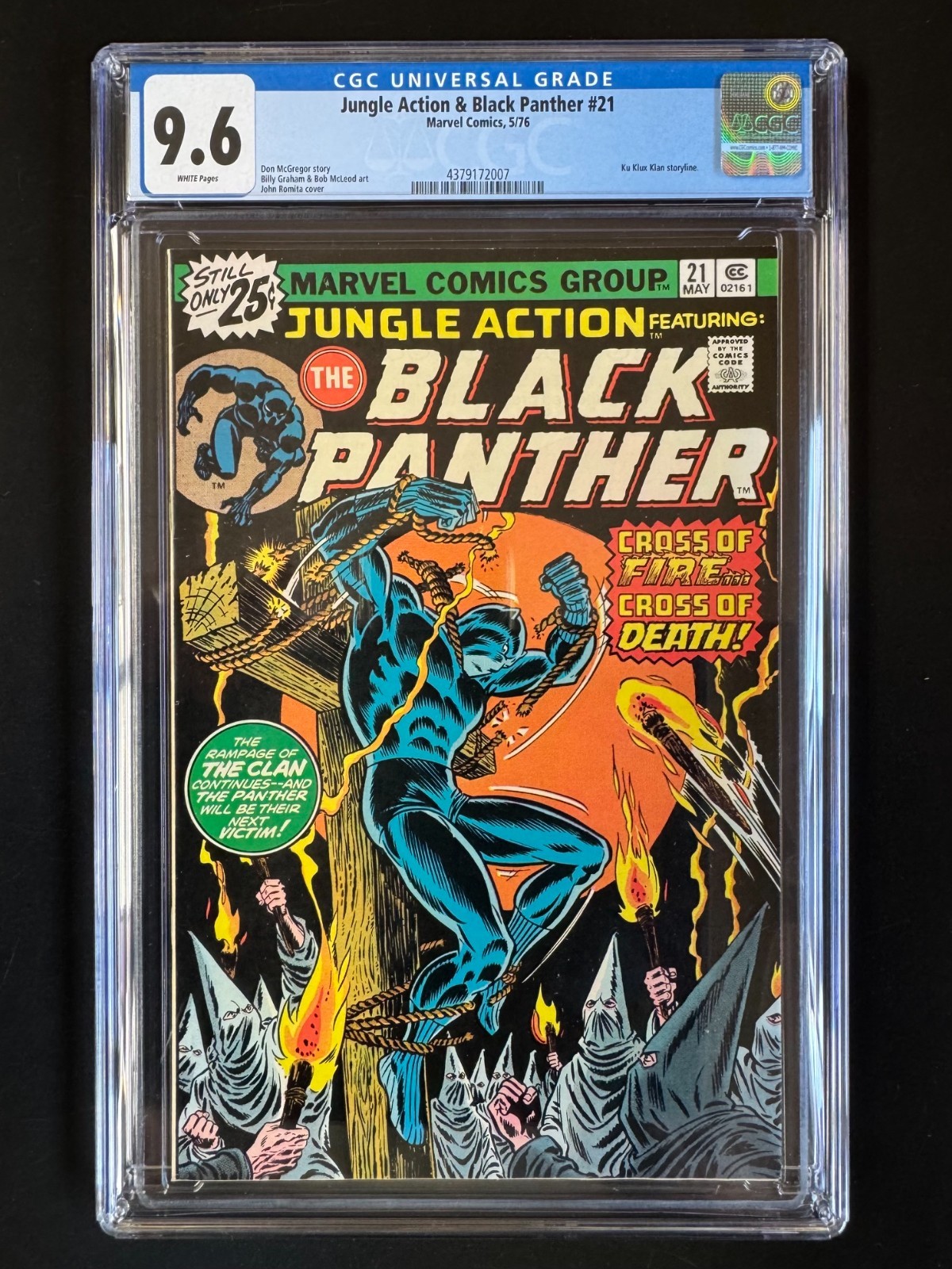 JUNGLE ACTION #21 CGC 9. 6 Black Panther WHITE PAGES/EXCEL Reg – NEW CGC Case