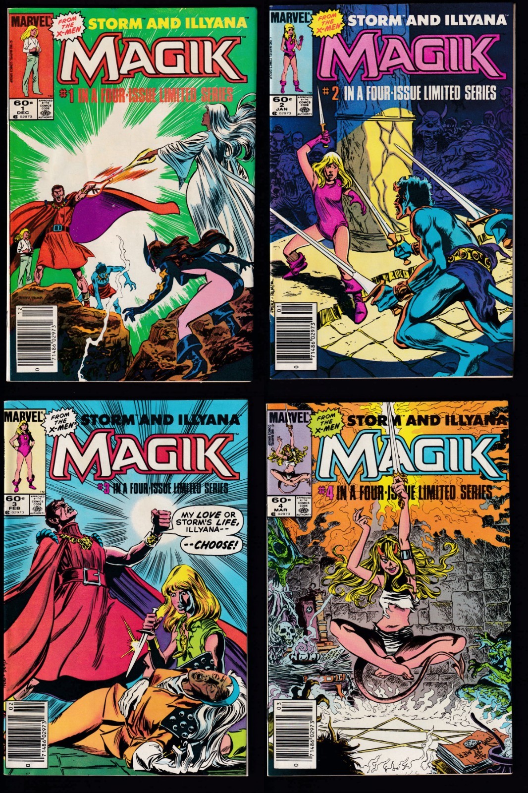 MAGIK #1-4 Complete Set 1983-84 Marvel Newsstand X-Men Storm Illyana Belasco