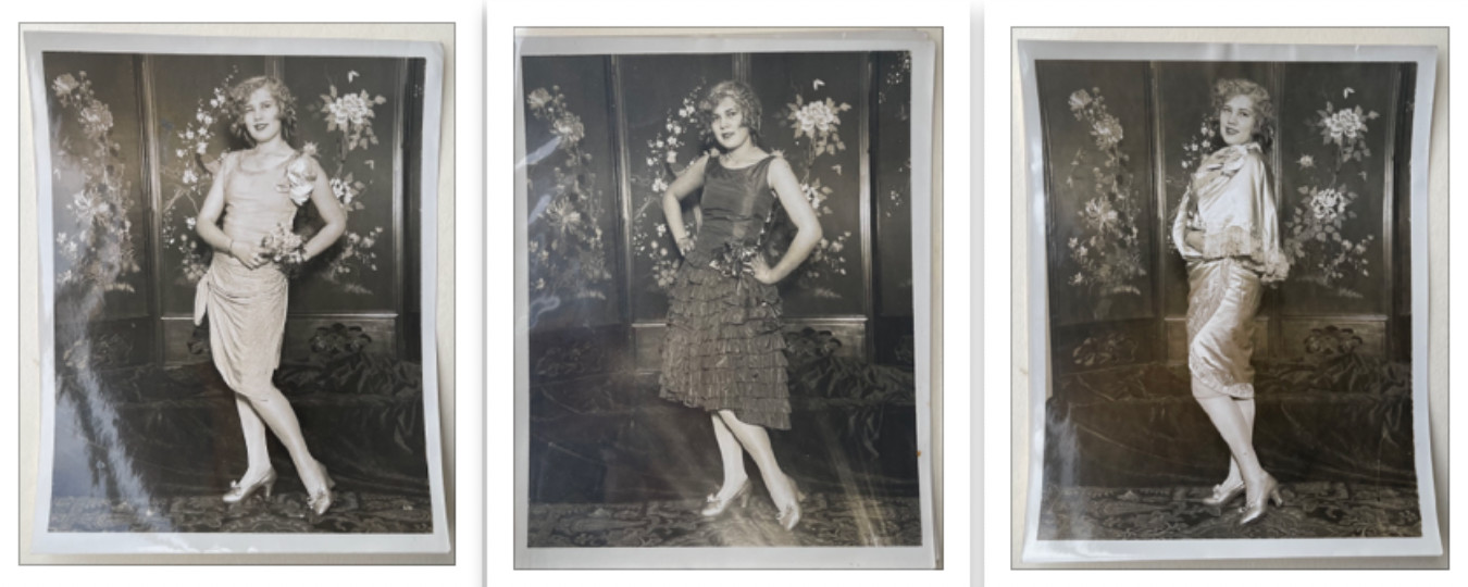Three 1920s Flapper Fashion Photos ~ 8×10 ~ Art Deco ~ Studio Portraits