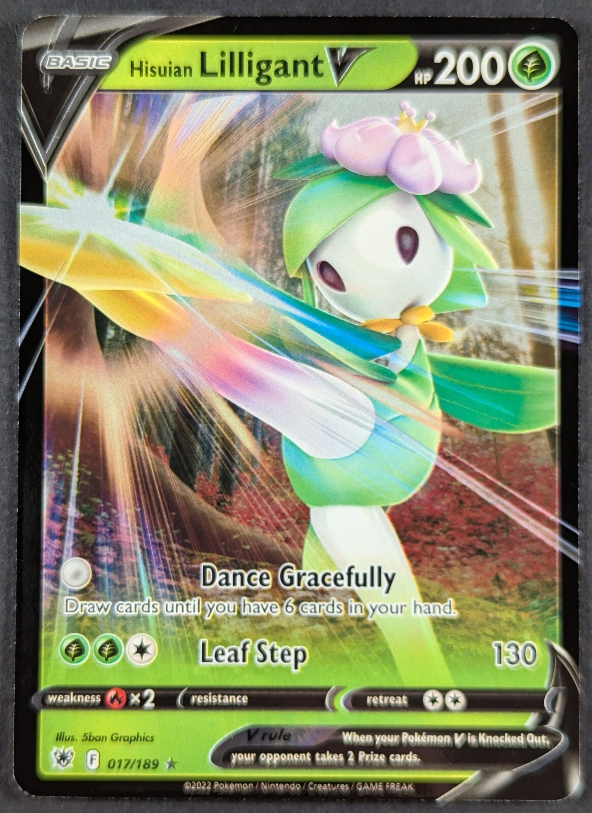 Lilligant V 2022 Astral Full Art Ultra Rare Holo Pokemon Card 017/189 (NM)