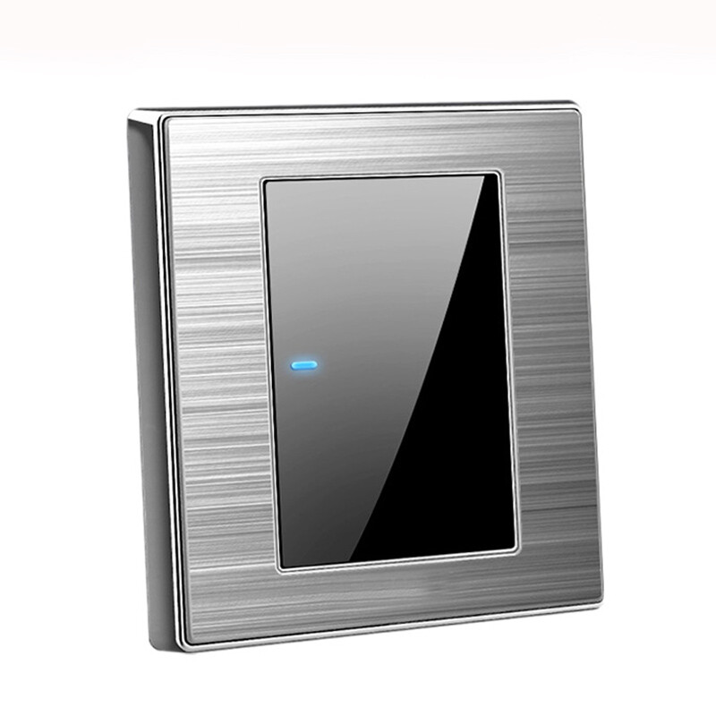1 way 1 Gang LED Wall Light Switch Stainless Steel Thin Modern Home Decor 86mm