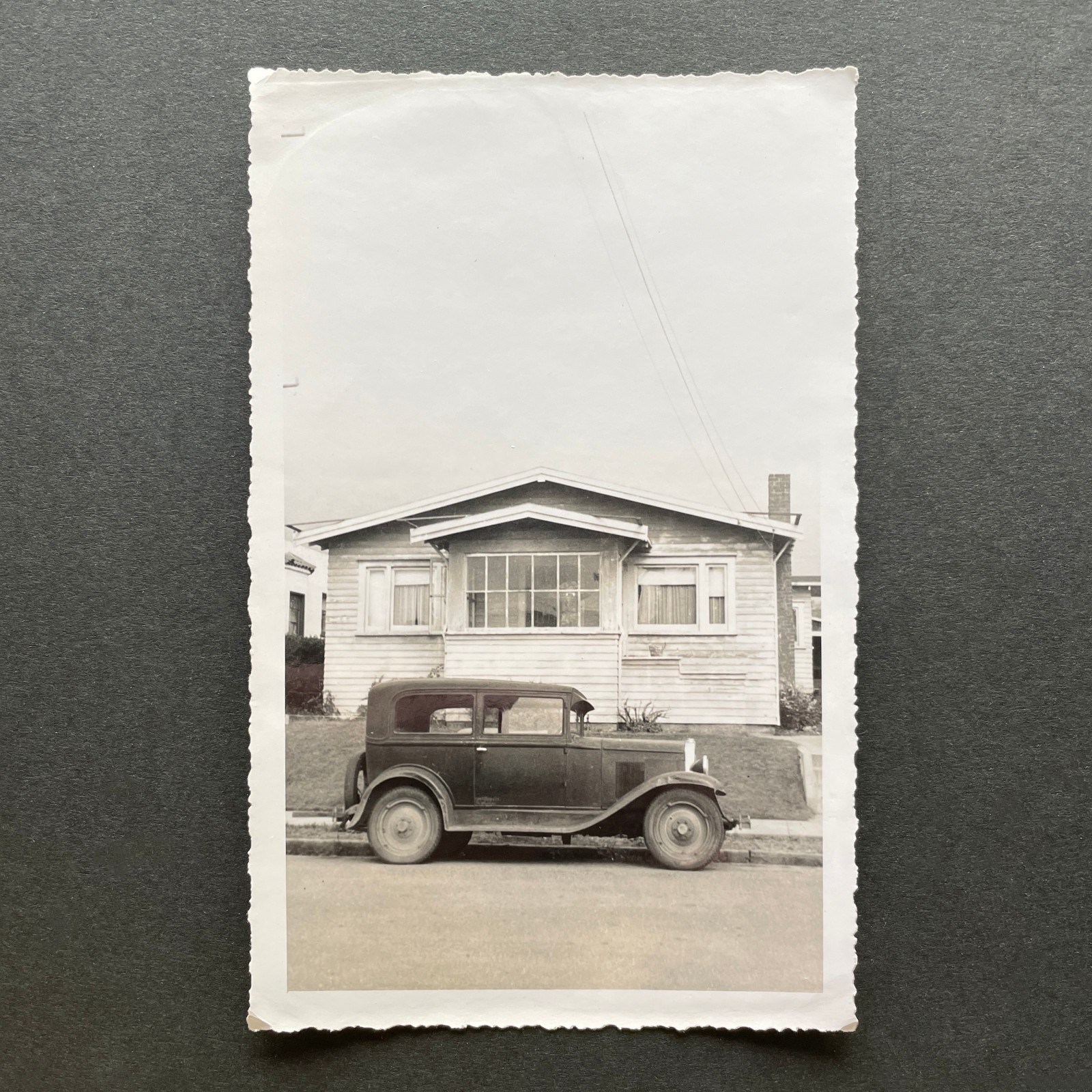 1929 Chrysler Auto In Front Of East Bay CA Home Photo • Berkeley • Albany