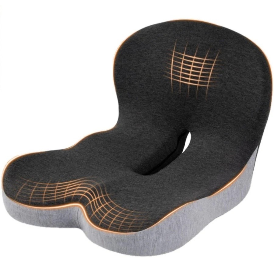 Memory Foam Seat Cushion Lumbar Support Ergonomic Back Support for Office Car US