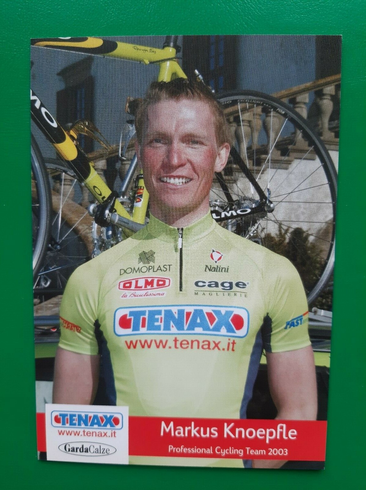 CYCLING cycling card MARKUS KNOEPFLE team TENAX Garda Galze 2003