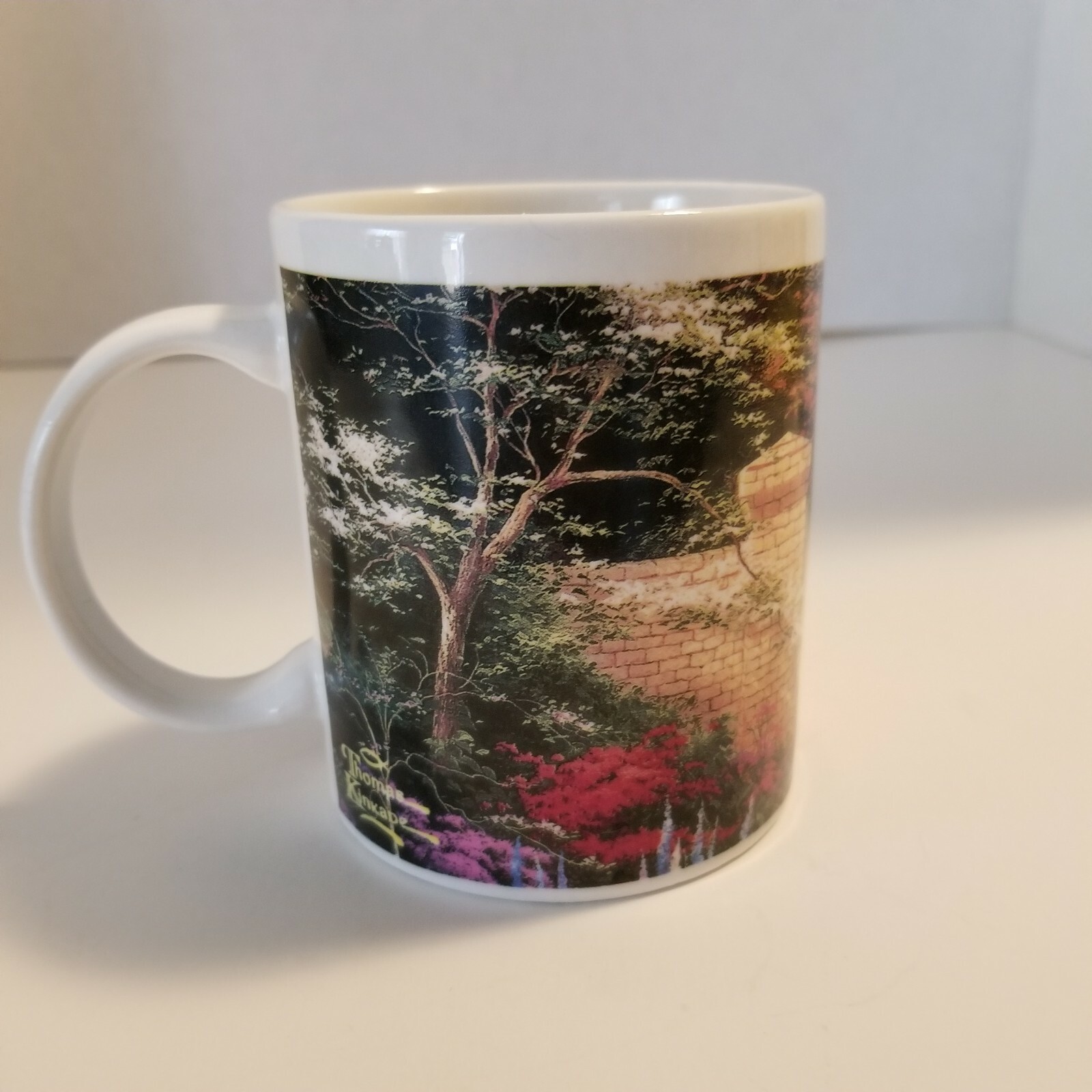 Thomas Kinkade Porcelain Mug 10oz Spring Gate 1996 Vibrant Colors Designpac Inc.