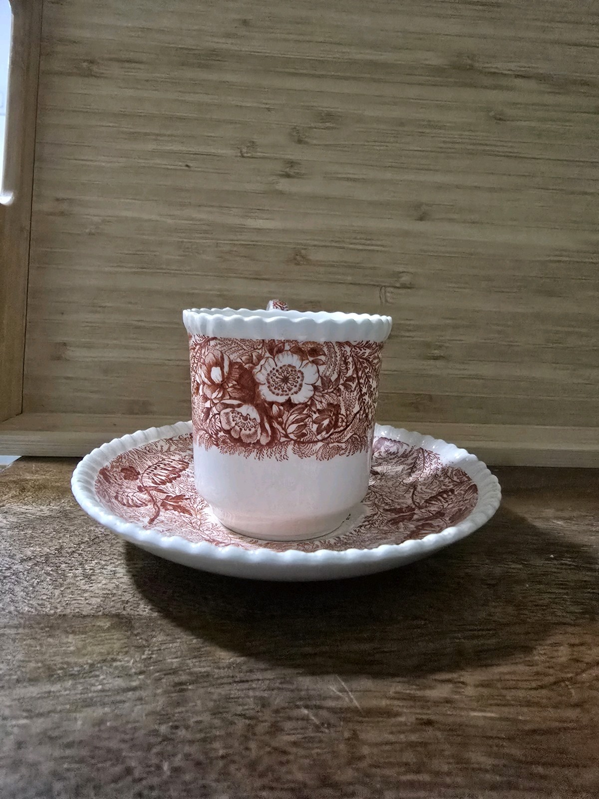 COPELAND SPODE Spode’s Tower – Pink Demitasse Cup & Saucer Set Espresso