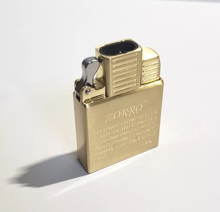 Zorro Gold Double Torch Lighter Insert Adjustable Flame Butane BRAND NEW
