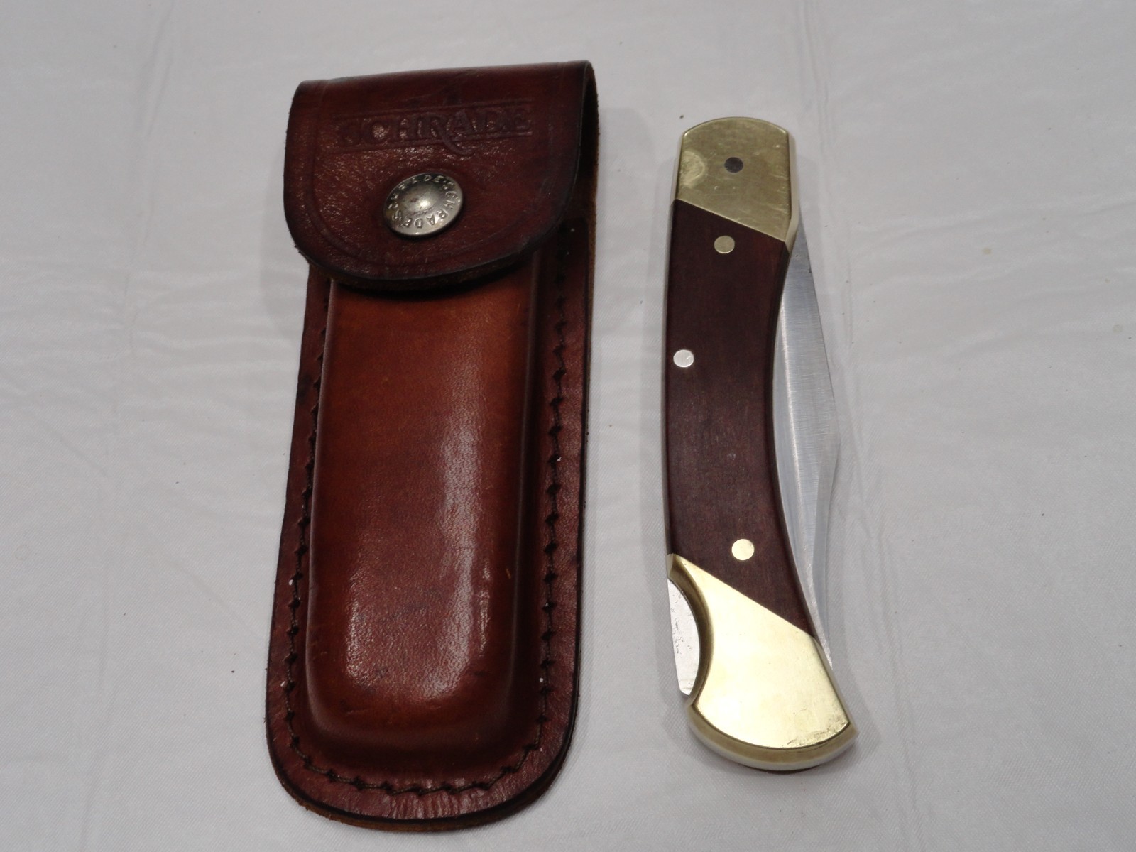 VINTAGE SCHRADE LB-7 UNCLE HENRY BEAR PAW LOCKBACK KNIFE W/ SHEATH, USA Made!