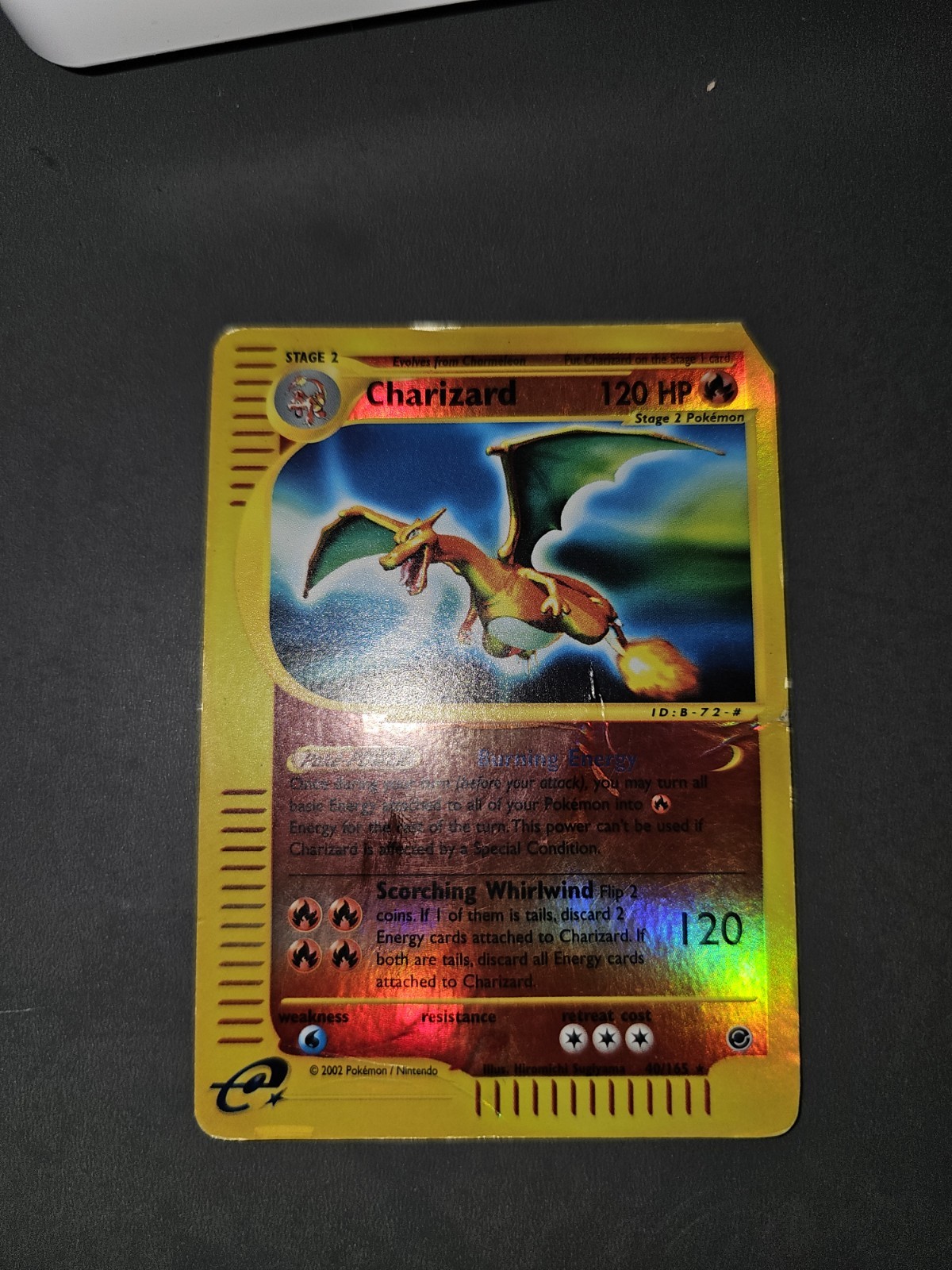 Pokemon TCG Charizard 40/165 Expedition Reverse Holo Rare 2002 WOTC HP