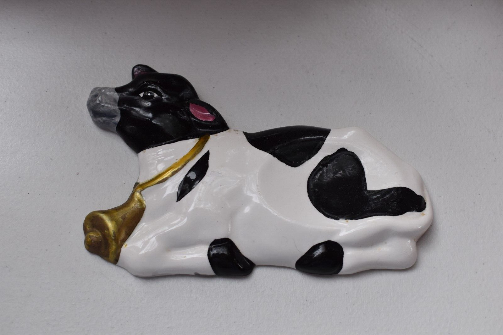 HOLSTEIN COW SPOON REST Vintage 1990’s ACME International Ceramic Hand-Painted