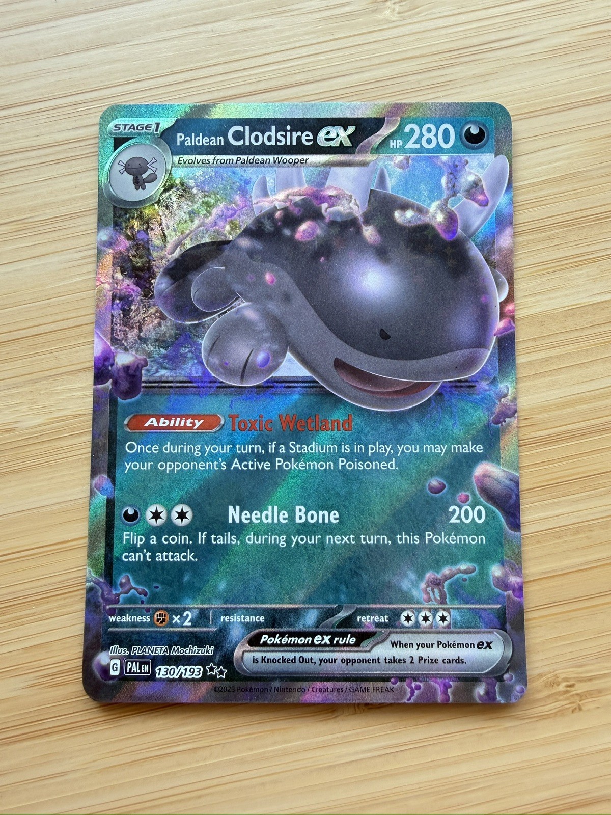 Paldean Clodsire ex – SV02: Paldea Evolved NM Pokemon Card