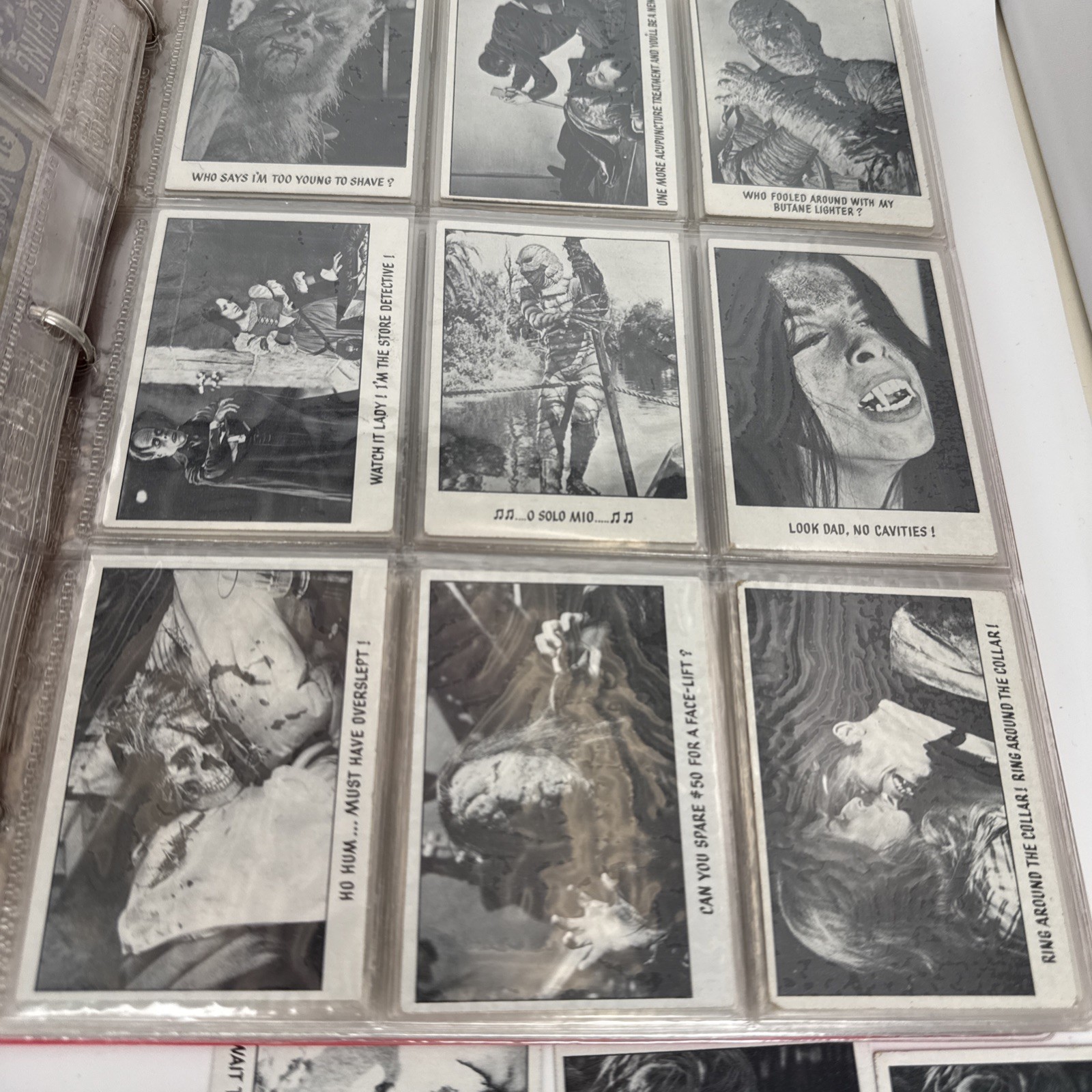 Vintage 1973 Topps Creature Features You’ll Die Laughing 128 Card Set Monster