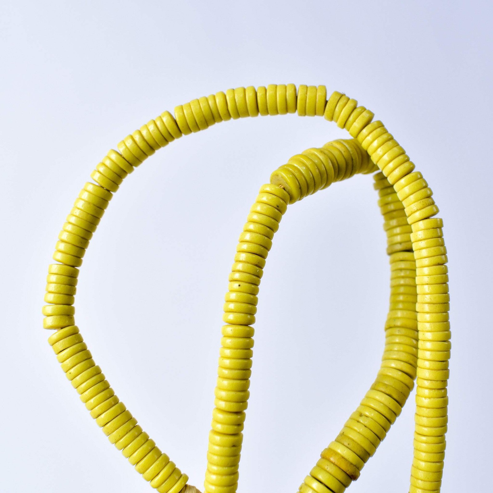 Bohemian Button Yellow Trade Beads