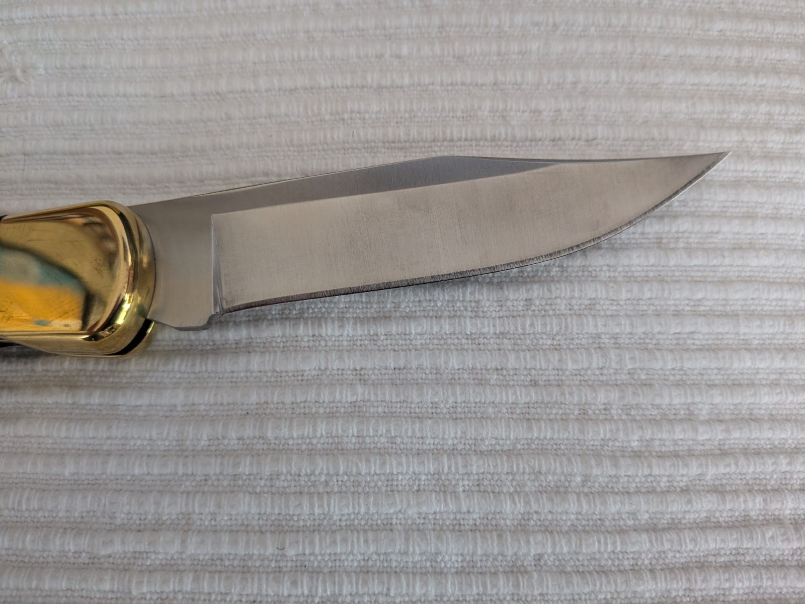 Buck 110 Lockback Knife – 420C Blade – Ebony Wood Handles – New with wear