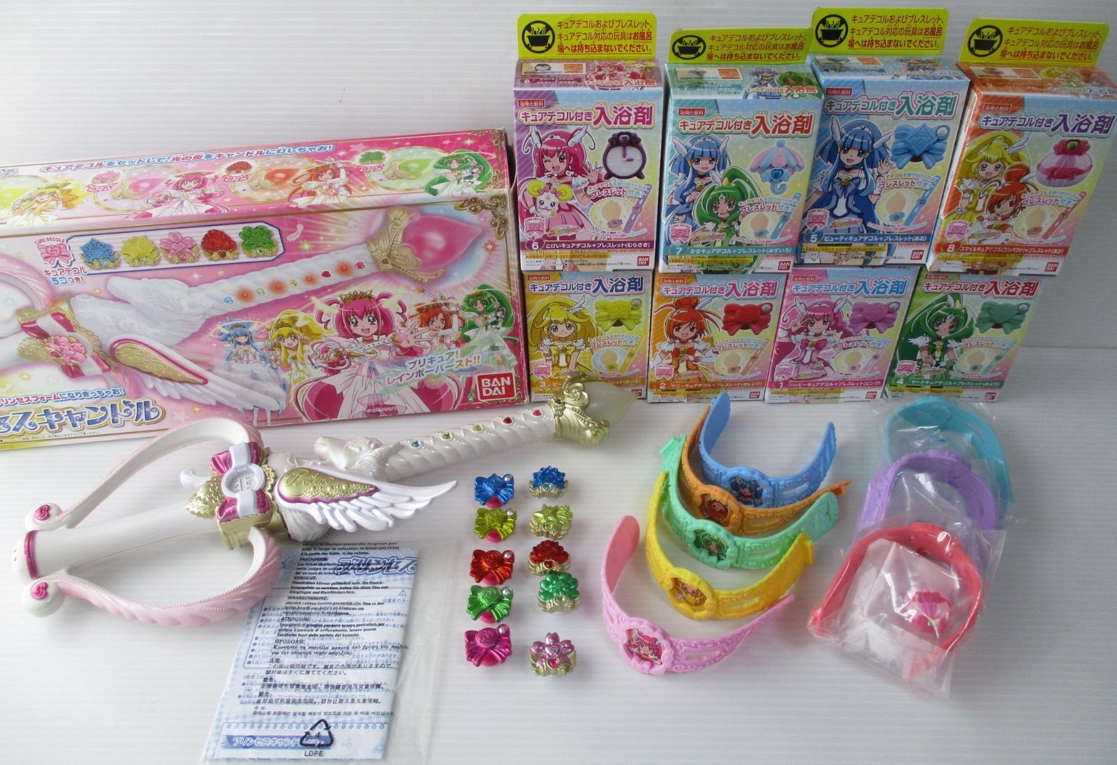 Smile Precure Toy Princess Candle Stick Wand Glitter Force Combine Save Used BA
