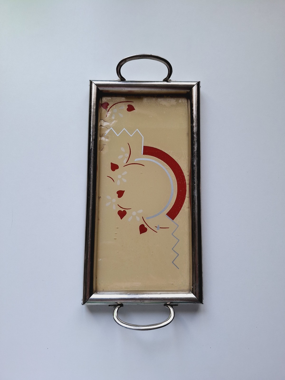 Art deco Romantic Bauhaus Metal Serving Tray