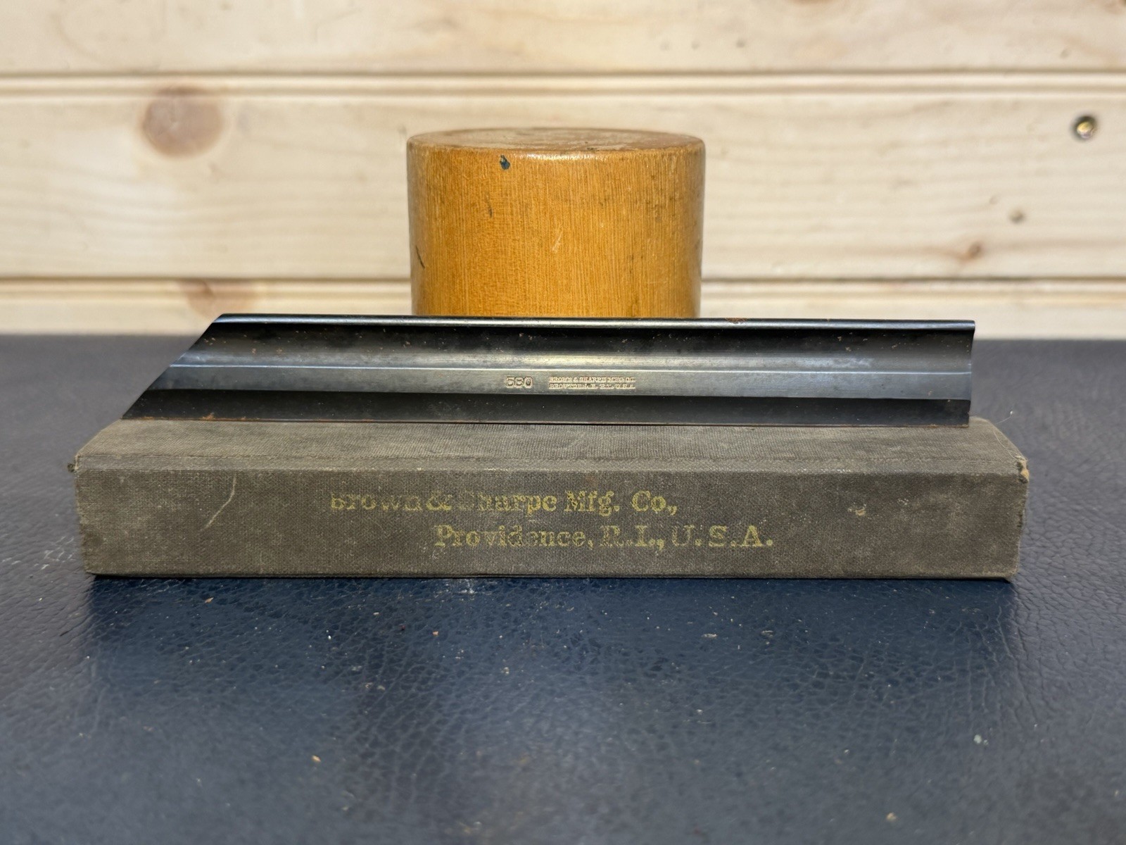 VTG RARE BROWN & SHARPE 530 6.25″ TOOLMAKERS’ KNIFE BEVELED STRAIGHT EDGE IN BOX