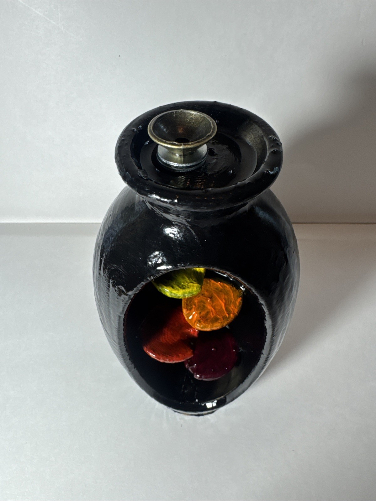 Hand Painted 3D Printed Cascade Backflow Incense Burner Epoxy Resin Coated