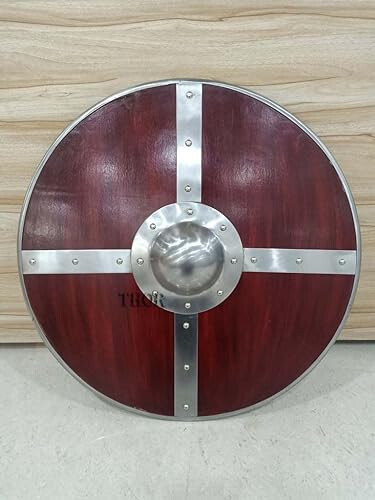 Medieval Warrior Round Viking 24″ Armor Knight Shield Viking Crusader Wooden