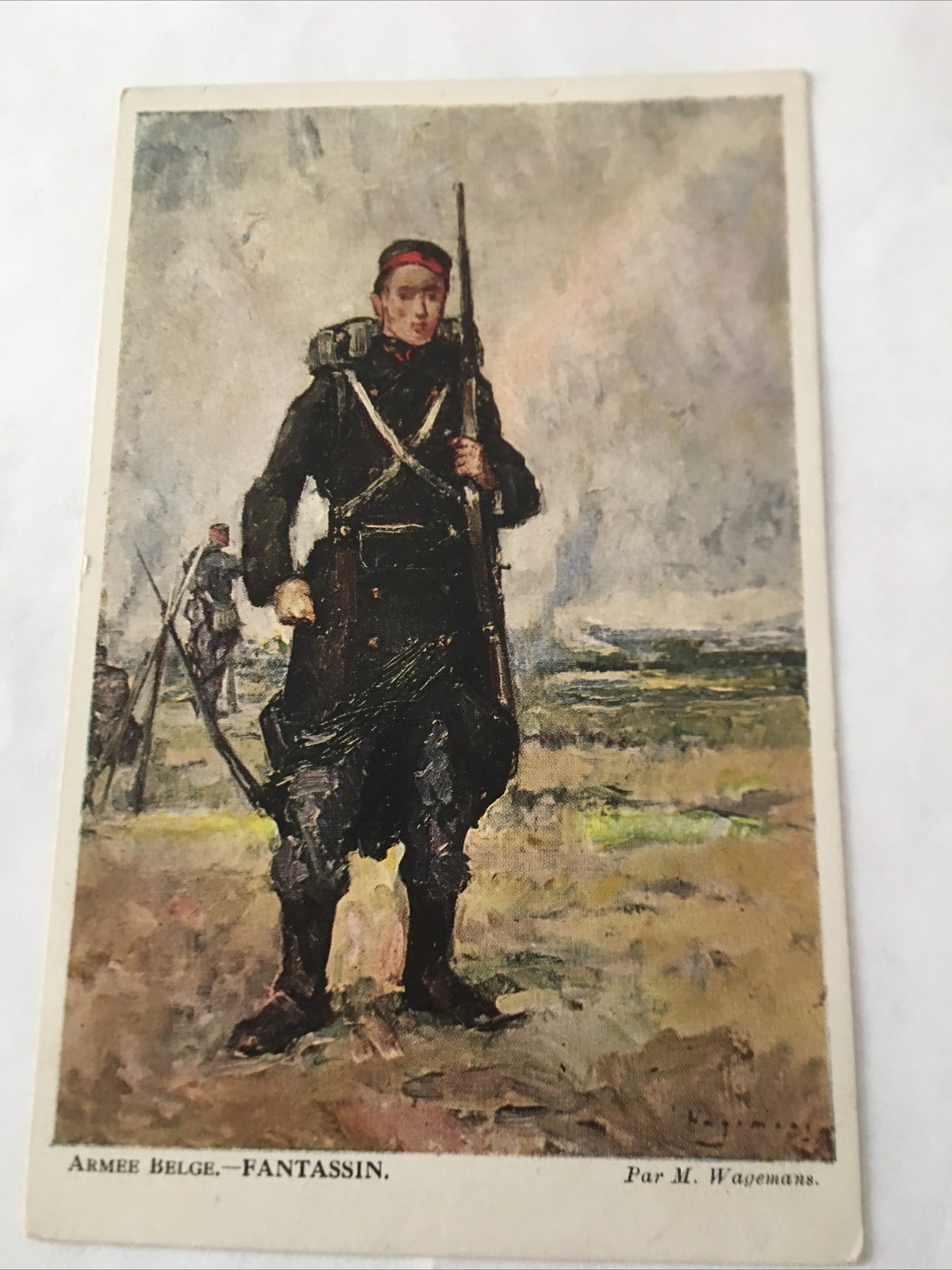 Fantassin By Armee Belge Art Vintage Postcard