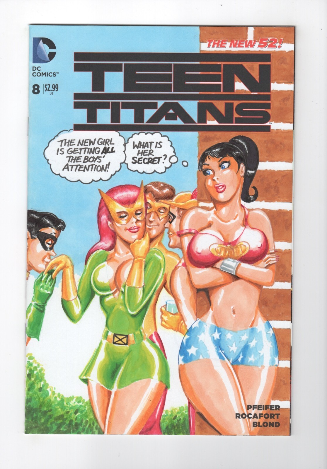 Teen Titans (DC 2014-2016) #8 Joe Gravel Original Art Blank Cover Variant
