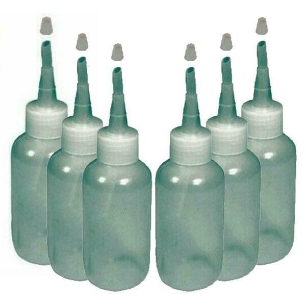 6 Pack of Gold Pan Panning Sniffer Snuffer Bottles (3) 3oz & (3) 4oz