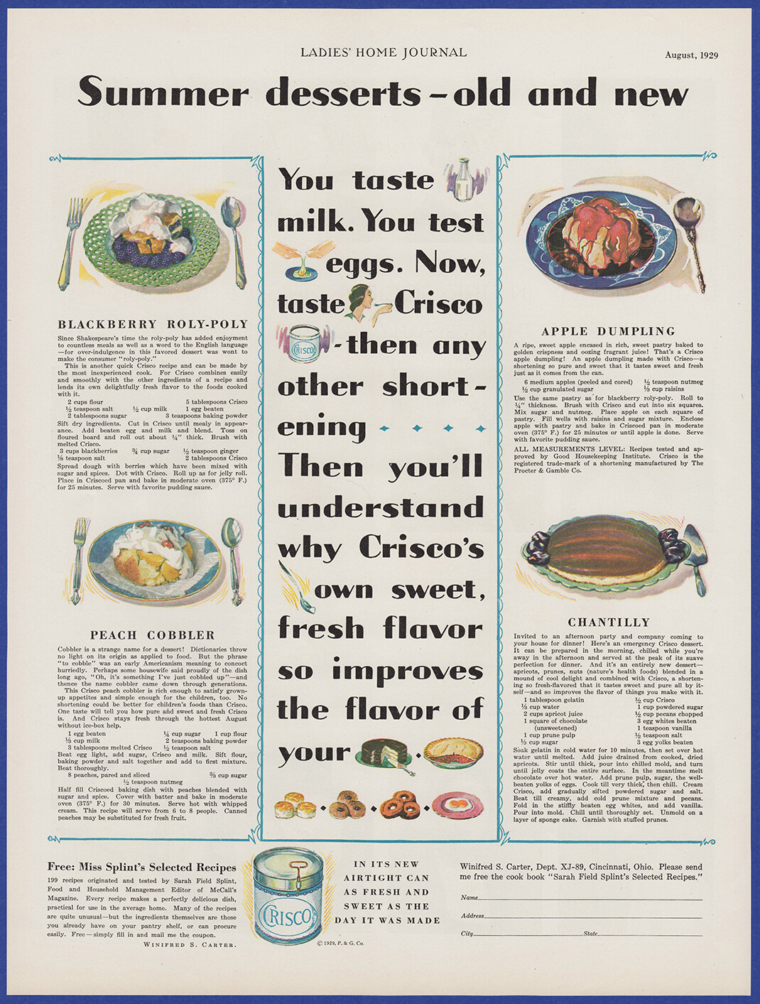 Vintage 1929 CRISCO Shortening Baking Food Kitchen Décor Ephemera 20’s Print Ad