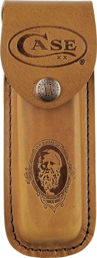 CASE XX KNIFE SHEATH – LARGE BROWN LEATHER SHEATH #9027 with CASE XX LOGO