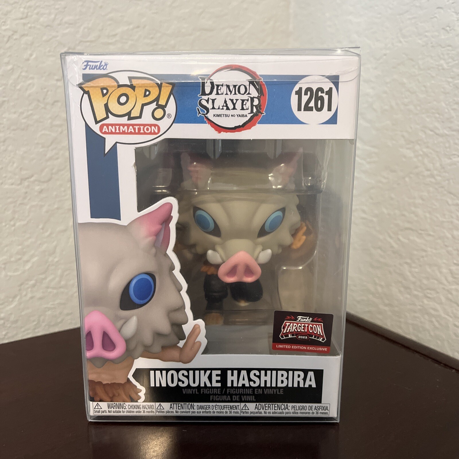 Funko Pop! Demon Slayer Inosuke Hashibira #1261 Target Con (Free Pop Protector)